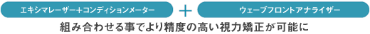 エキシマレーザー(コンディションメーター付設)+ウェーブフロントアナライザー